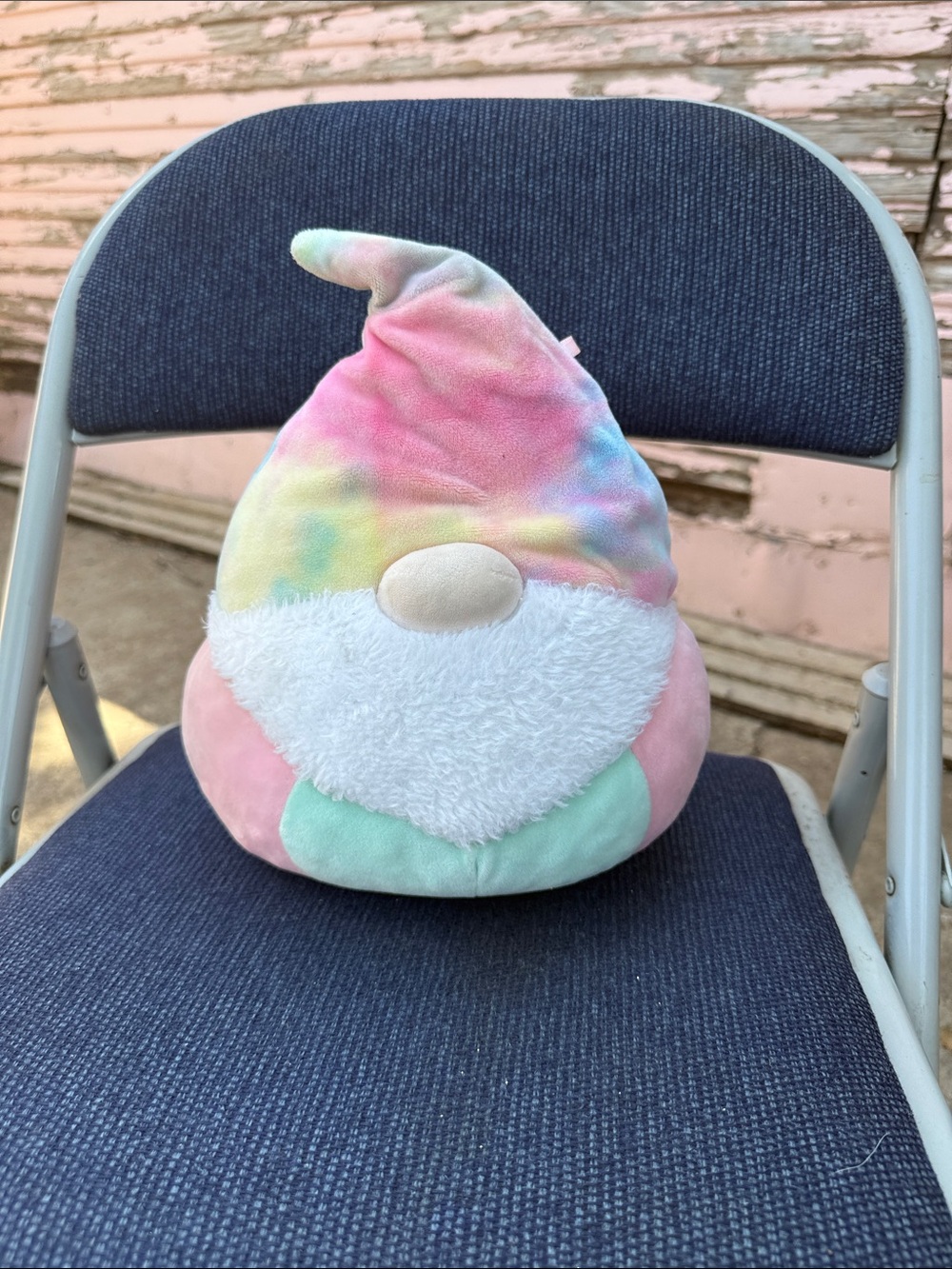 Pastel Tie-Dye Gnome Plush Pillow